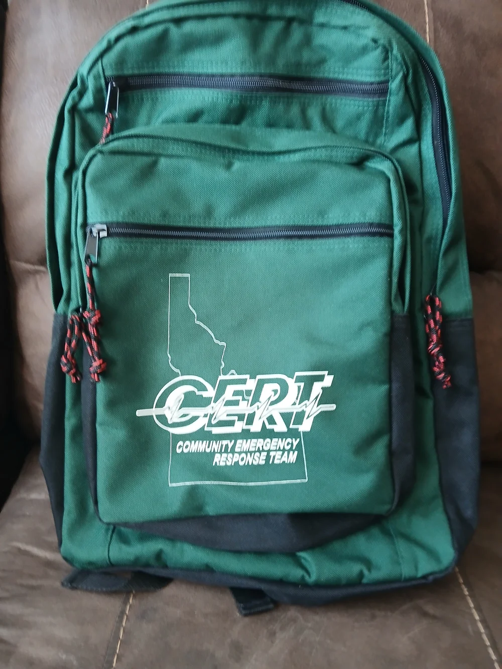 Idaho Green and Black CERT Backpack
